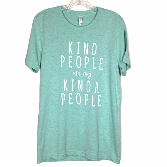 Bella Canvas | “Kind People” Text Graphic Tee Top - Picture 1 of 9